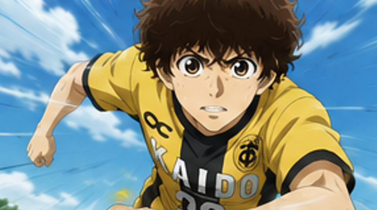 ボールを追って全力で走る青井葦人