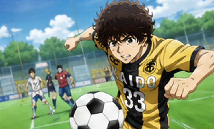 エスペリオンユースの試合でボールを追う青井葦人と選手たち